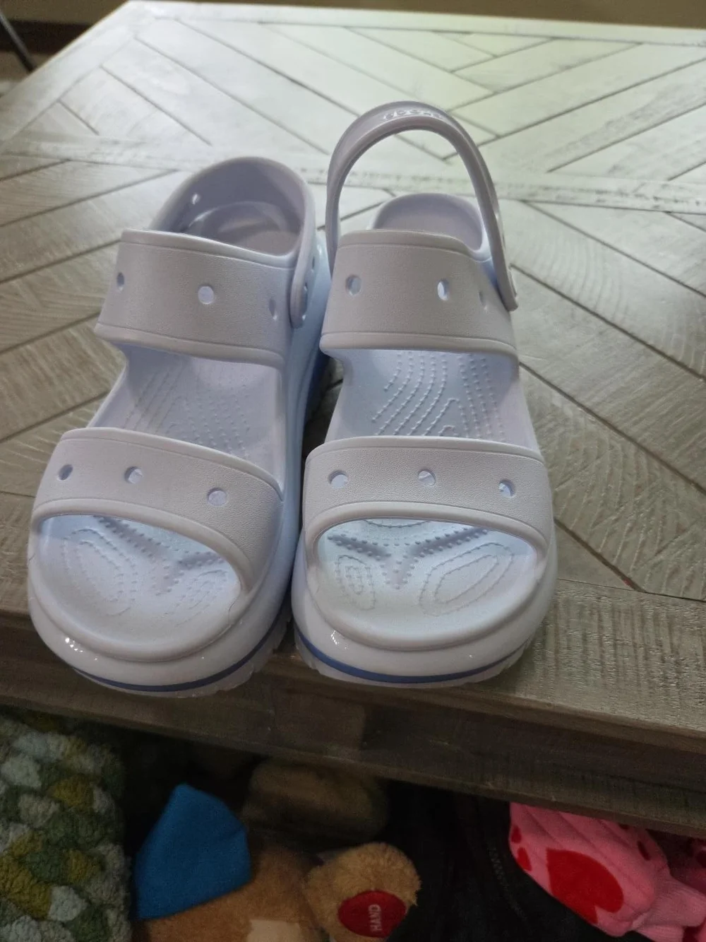 CROCS platform sandals